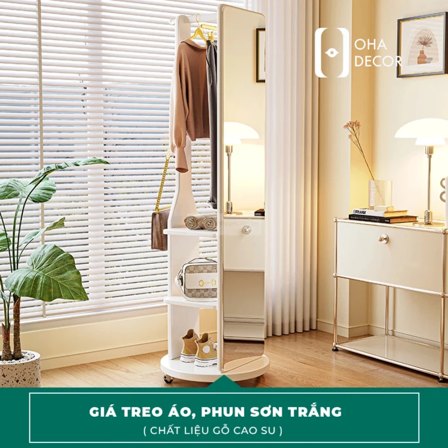 Kệ Gương Toàn Thân Tích Hợp Móc Treo Hiện Đại 1 tu quan ao go go do 3