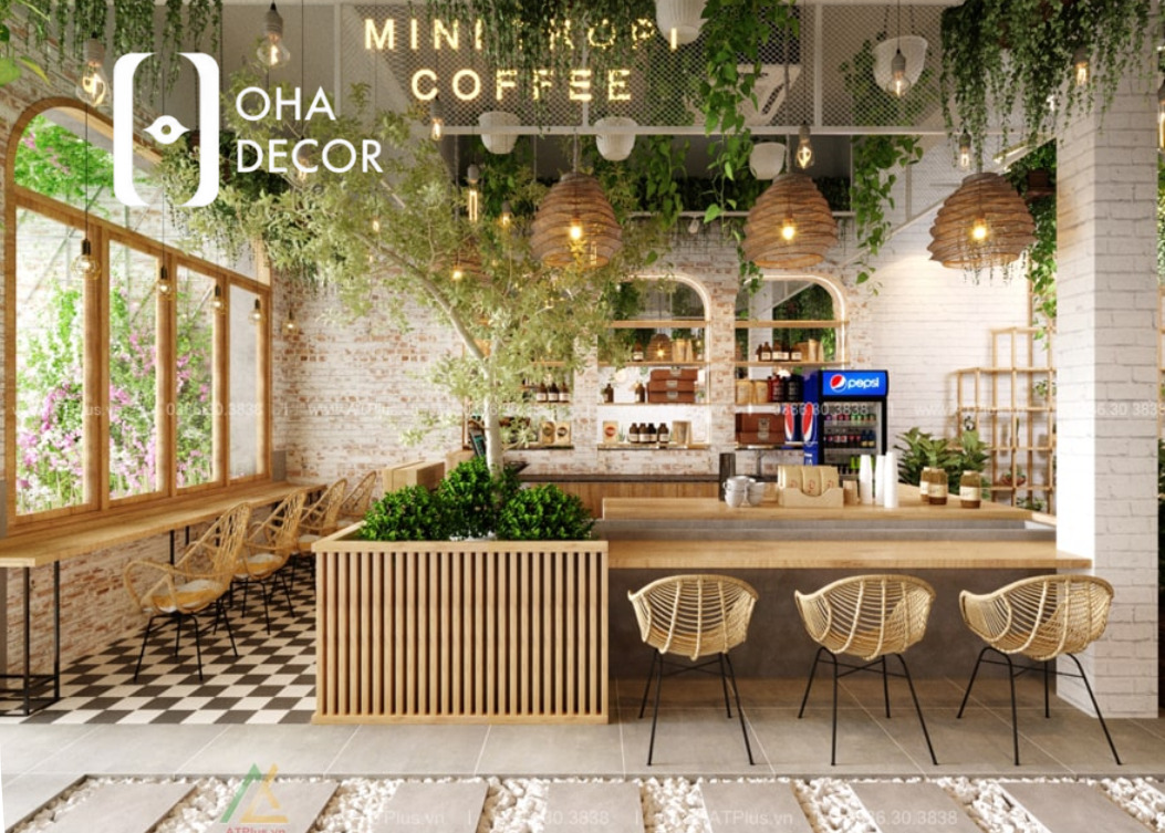Thiết kế thi công quán cafe nhỏ