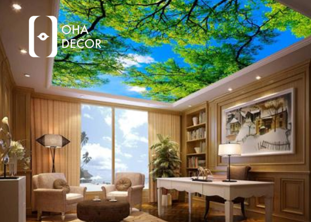 Trần nhà xuyên sáng cây xanh