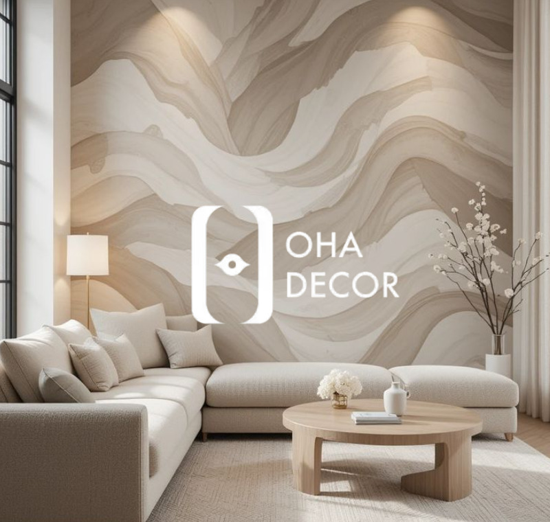 Top 9 mẫu giấy dán tường phòng khách chung cư Quảng Ngãi đẹp nhất 2026 – Oha Decor 4 giấy dán tường phòng khách chung cư Quảng Ngãi