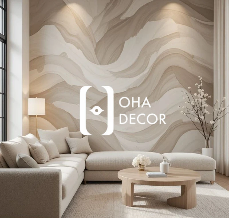 giấy dán tường phòng khách chung cư Quảng Ngãi