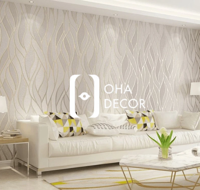 giấy dán tường phòng khách chung cư Quảng Ngãi