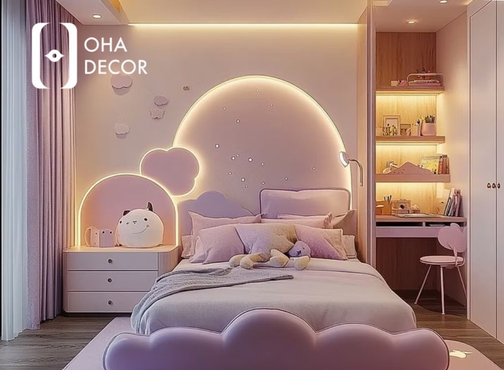 giấy dán tường 3d phòng ngủ cho bé gái Đà Nẵng