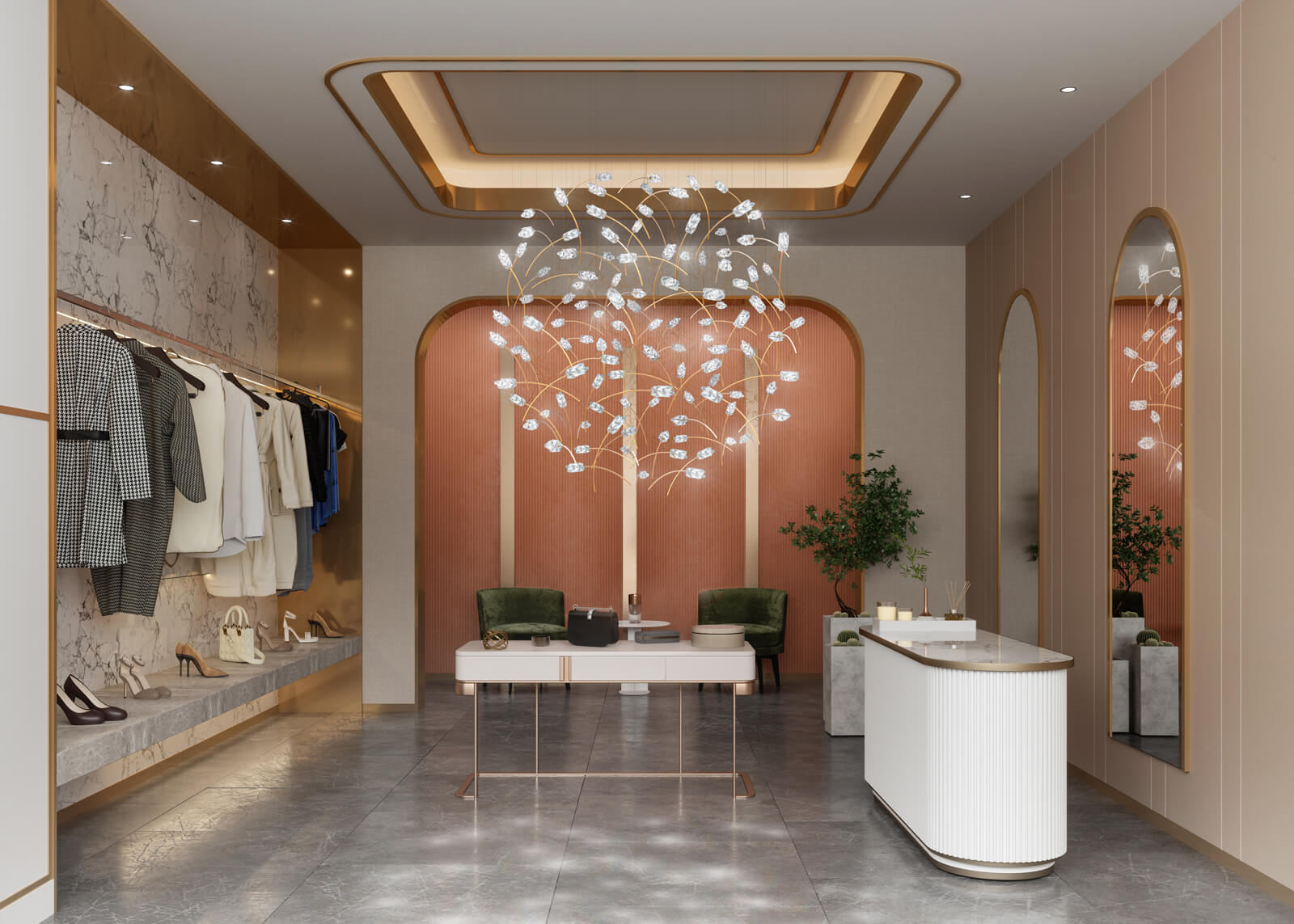 Thi công shop quần áo Quảng Ngãi 2025: Tạo không gian thời trang thu hút khách hàng