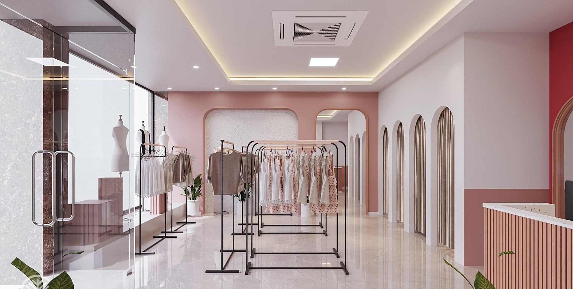 Thi công shop quần áo Quảng Ngãi 2025: Tạo không gian thời trang thu hút khách hàng