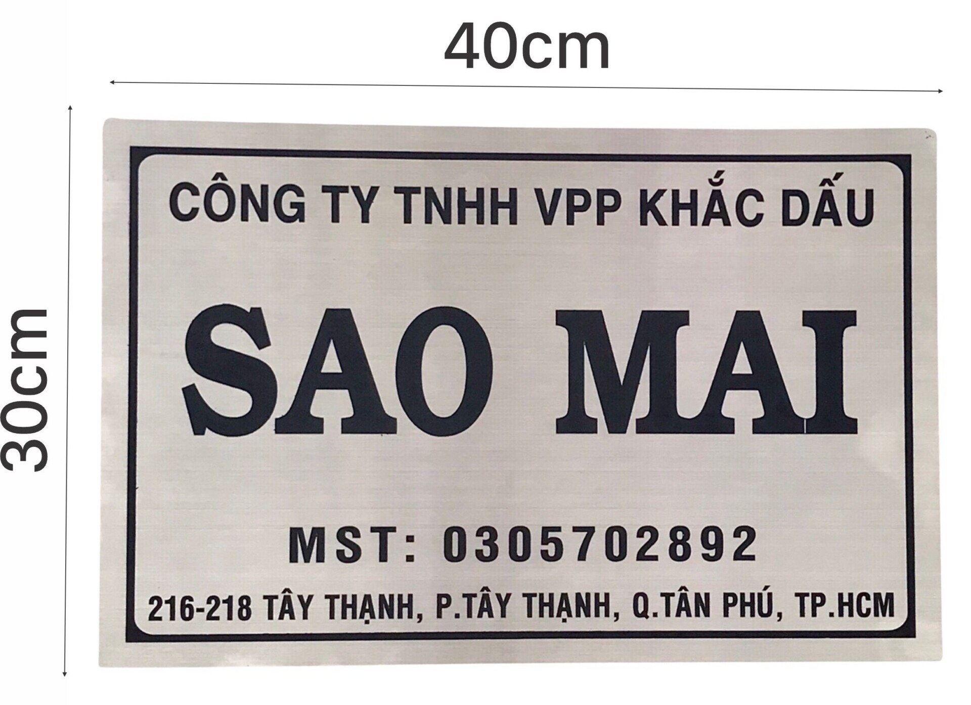 bảng inox tên công ty Hải Phòng