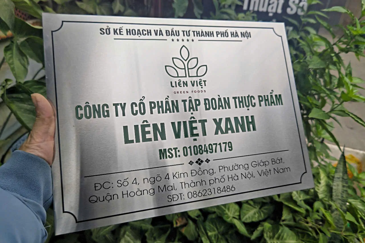 bảng inox tên công ty Hải Phòng