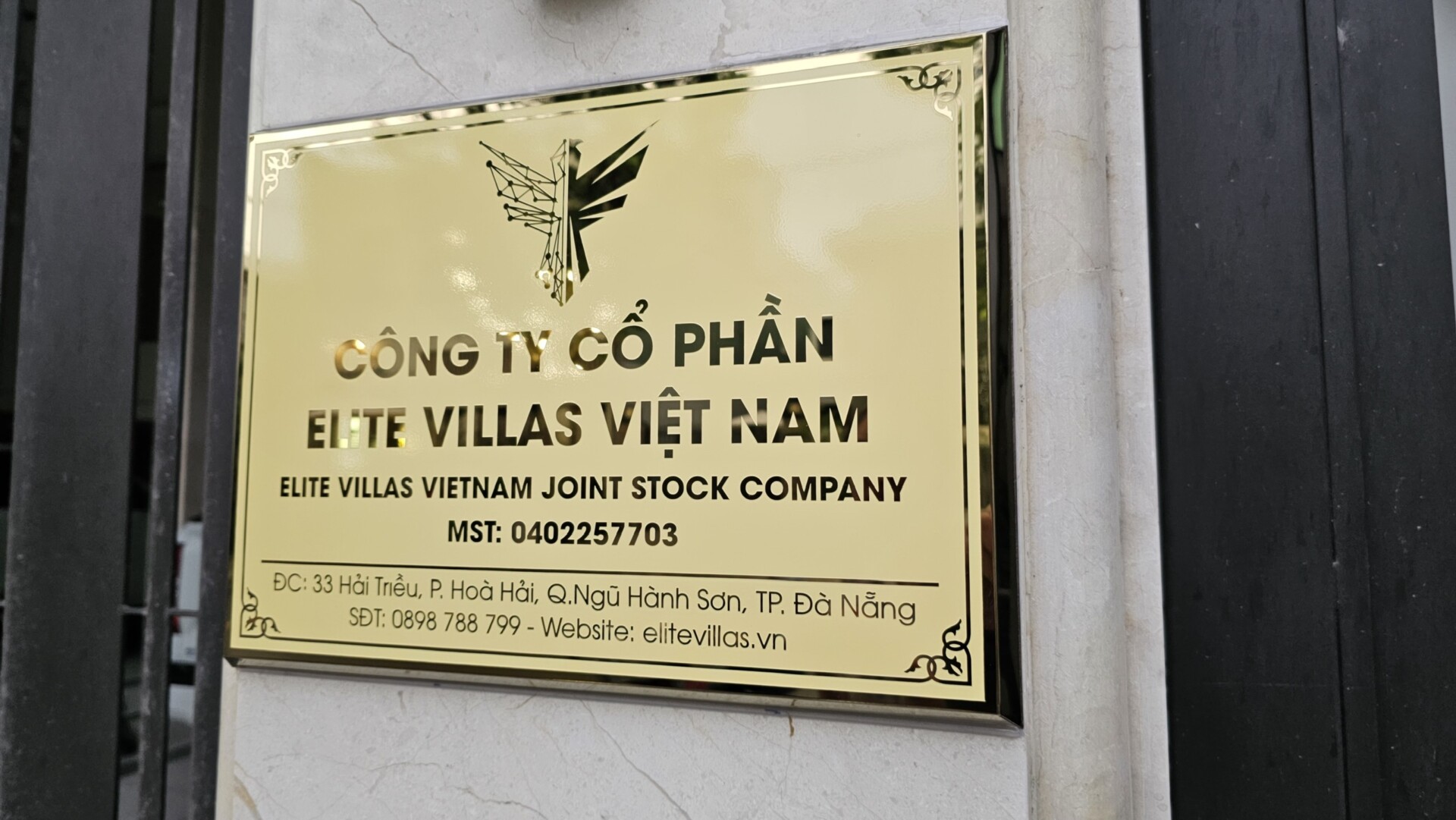 bảng inox tên công ty Hải Phòng