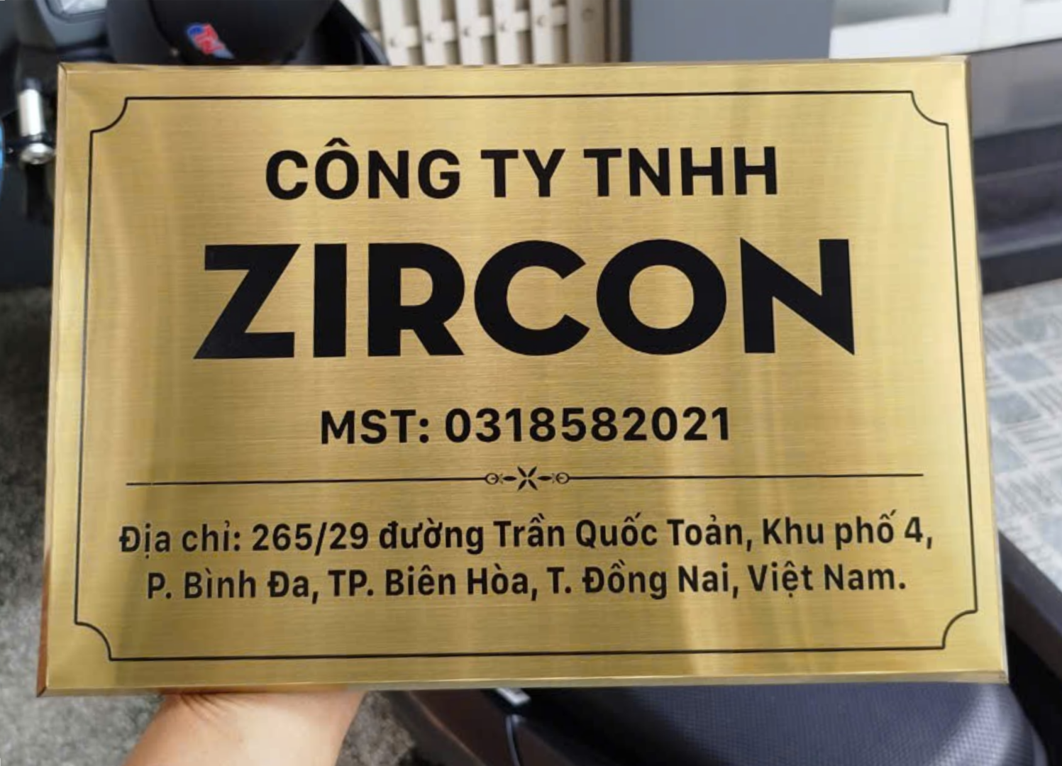 bảng inox tên công ty Hải Phòng