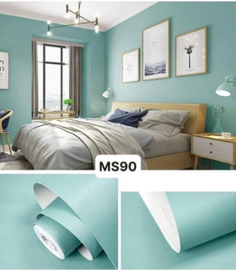 Giấy dán tường phòng ngủ màu xanh Quy Nhơn
