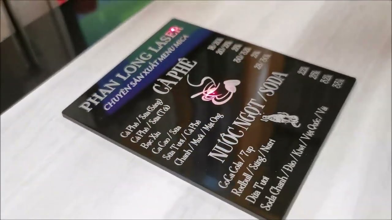 In menu mica fomex giá rẻ Hà Nội năm 2026 – Giải pháp tiết kiệm chi phí mà vẫn thẩm mỹ cao 3 In menu mica fomex giá rẻ Hà Nội
