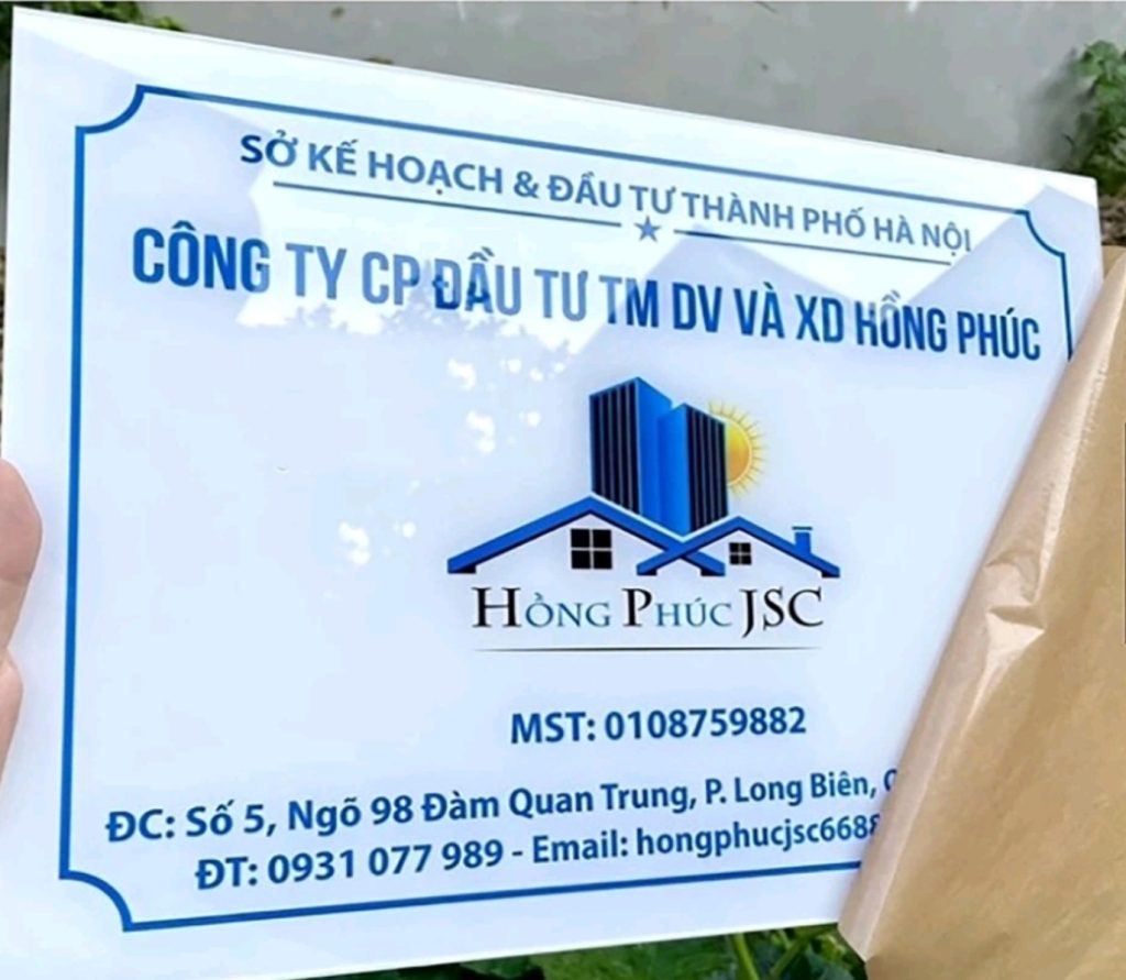 In mica theo yêu cầu giá rẻ Hải Phòng