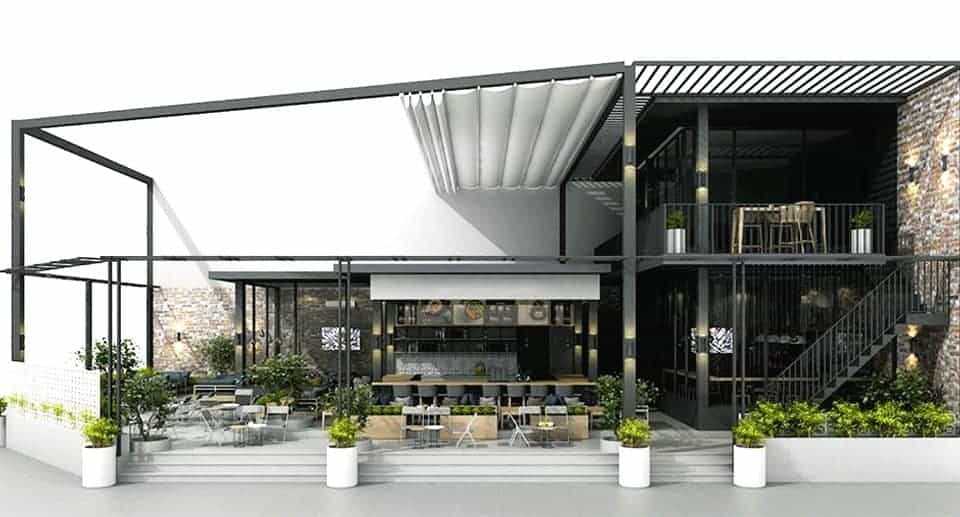 Quán cafe khung thép tiền chế Quảng Bình