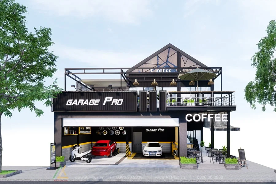 Quán cafe khung thép tiền chế Quảng Bình