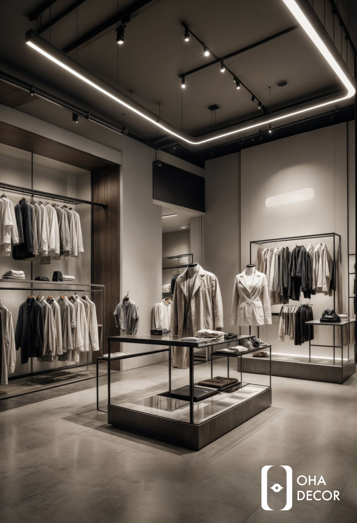 thiết kế shop quần áo nam