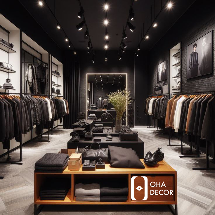 thiết kế shop quần áo nam