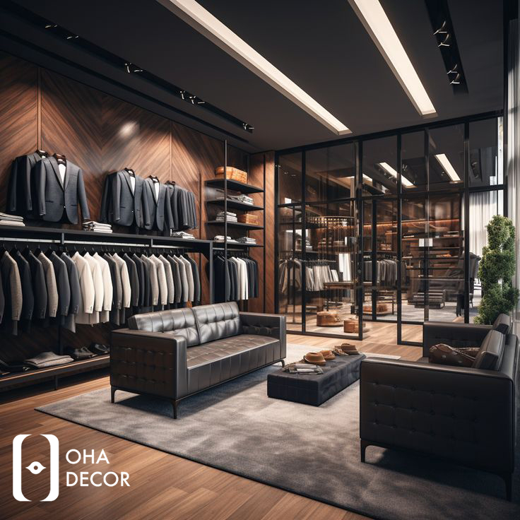 thiết kế shop quần áo nam