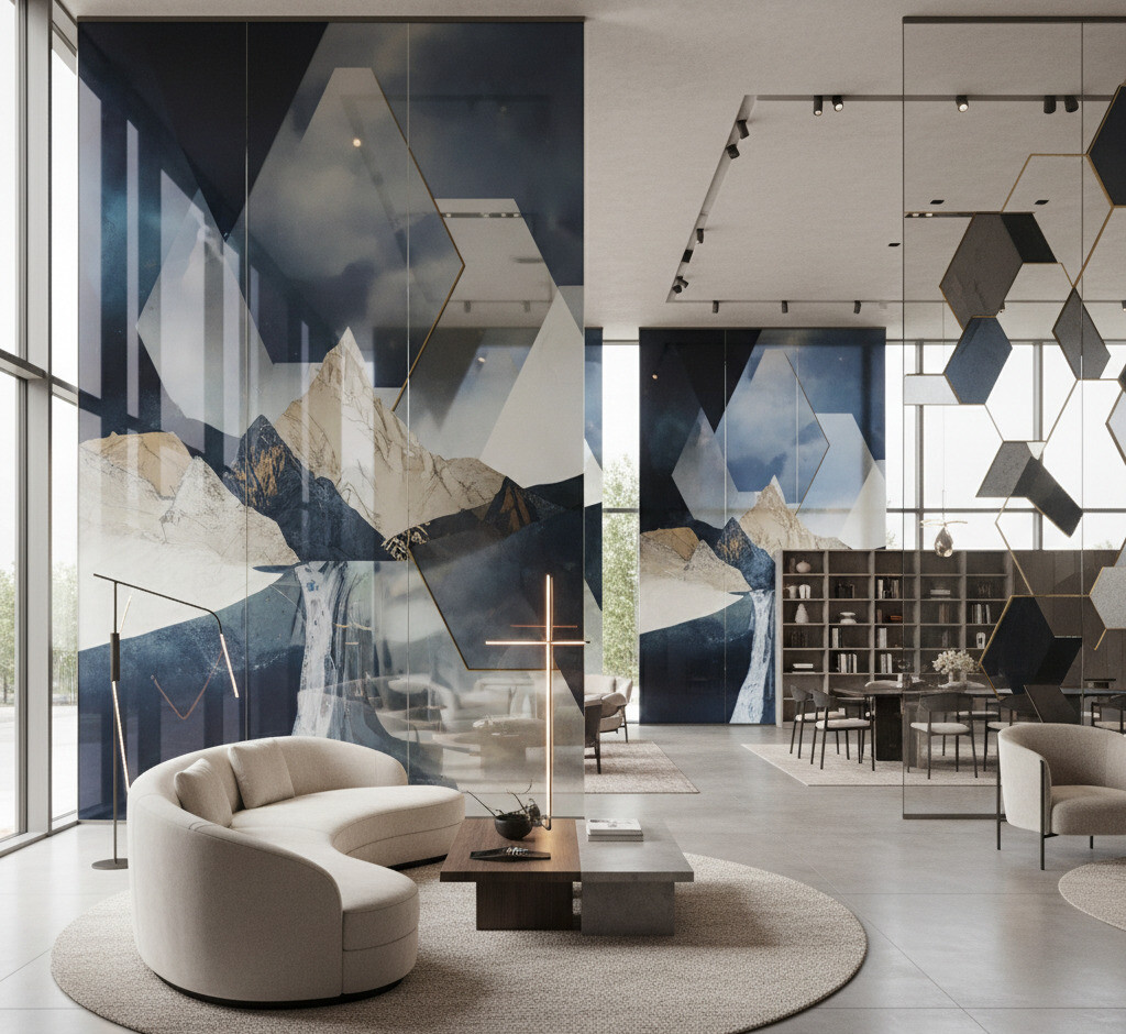in UV kính quảng cáo showroom Quảng Trị