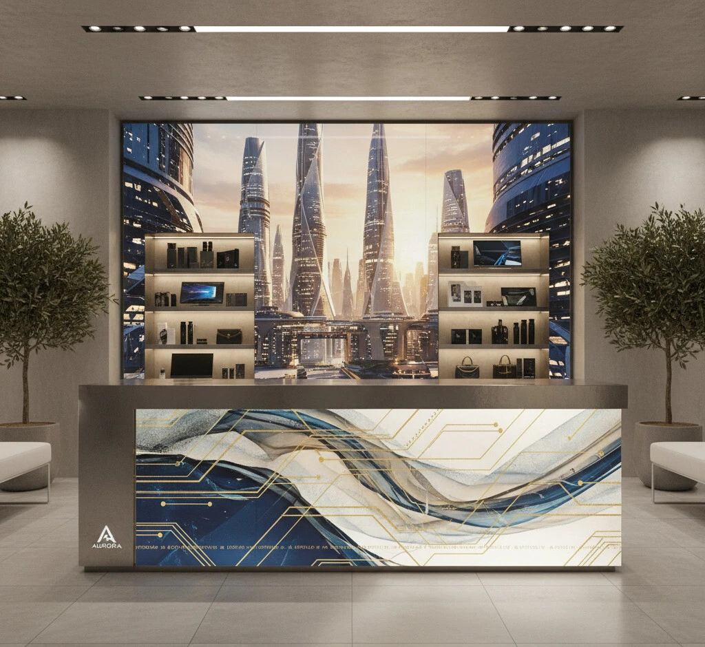 in UV kính quảng cáo showroom Quảng Trị