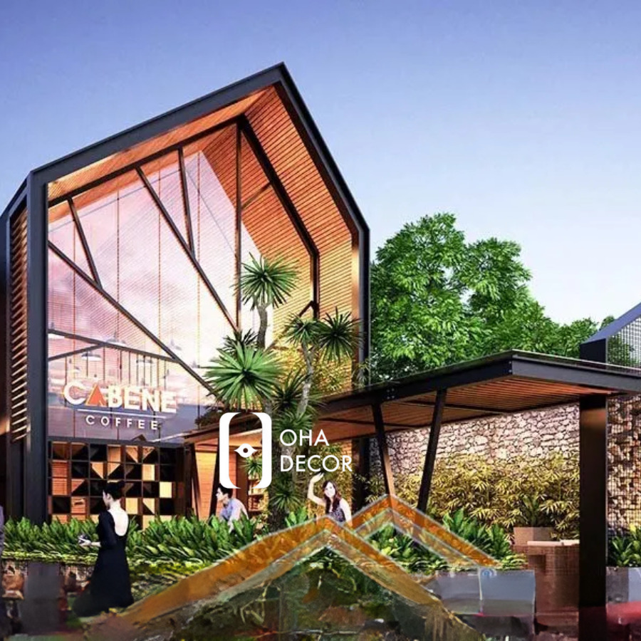 Thiết kế thi công cafe nhà tiền chế Quảng Bình | Giải pháp tối ưu cho chủ đầu tư 1 Thiết kế thi công cafe nhà tiền chế Quảng Bình
