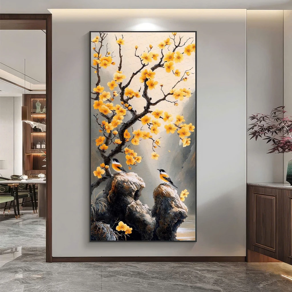 Mô tả: Tranh Tết Đẹp Cho Năm 2026 Quảng Ngãi canvas, hoa mai vàng phản sáng lung linh, cực kỳ đẳng cấp Tranh Tết Đẹp Cho Năm 2026 Quảng Ngãi