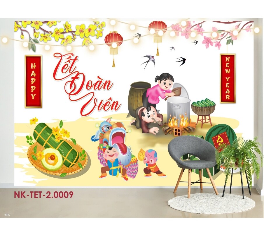 Mô tả: Tranh Tết Bính Ngọ 2026 Hà Nội treo chính diện sofa, kích thước chuẩn, tạo điểm nhấn hoàn hảo Tranh Tết Bính Ngọ 2026 Hà Nội
