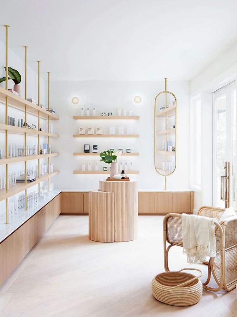 Bí quyết giúp shop đông khách nhờ thiết kế thi công shop mỹ phẩm Hà Nội năm 2026 4 Thiết kế thi công shop mỹ phẩm Hà Nội