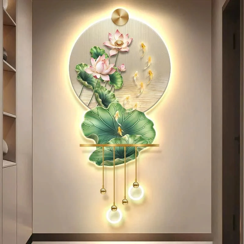 Tranh Tết 3D led hoa sen treo phòng khách Huế – phù hợp mọi phong cách nội thất năm 2026 5 Tranh Tết 3D led hoa sen treo phòng khách Huế
