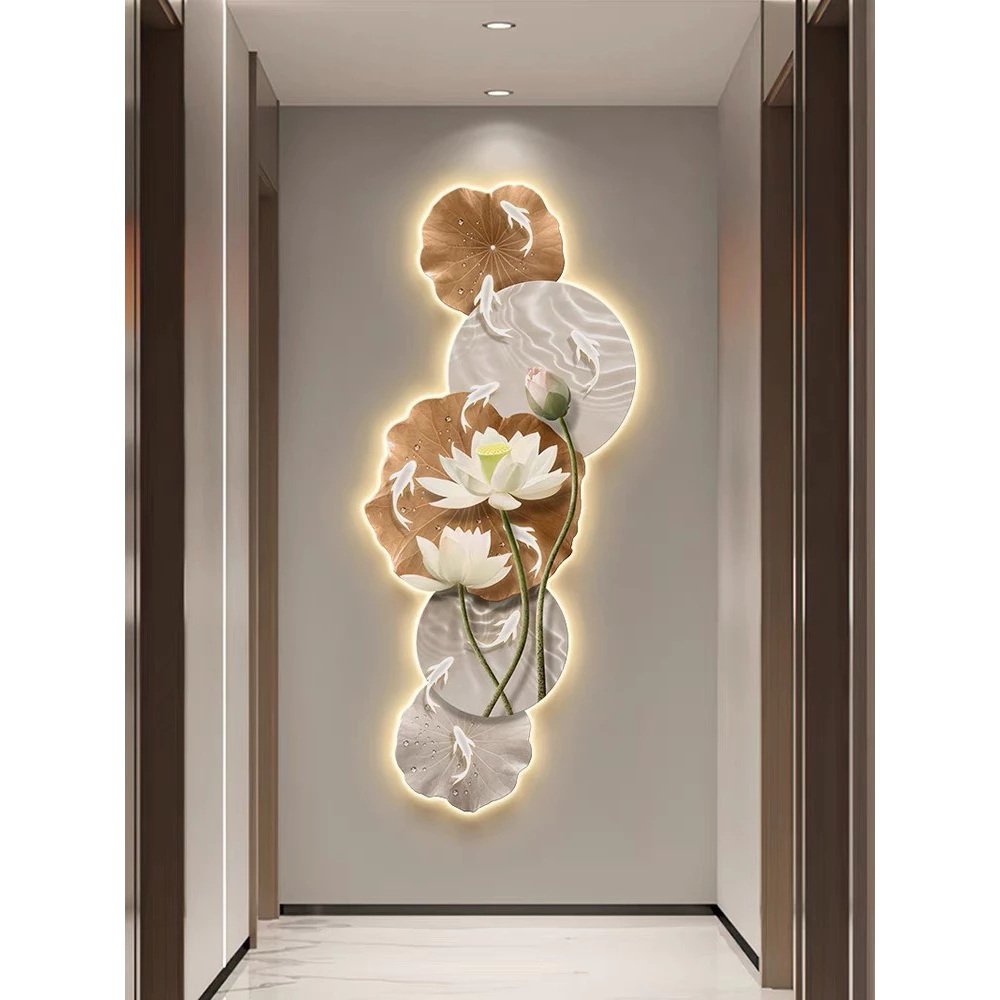 Tranh Tết 3D led hoa sen treo phòng khách Huế – phù hợp mọi phong cách nội thất năm 2026 1 Tranh Tết 3D led hoa sen treo phòng khách Huế