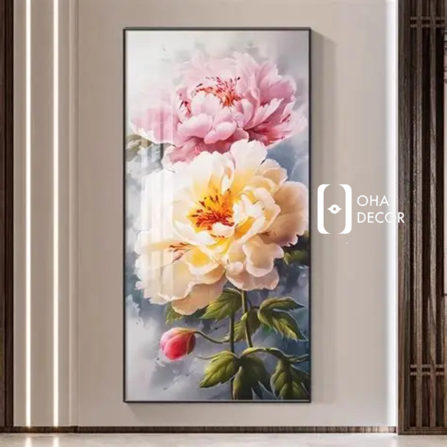 Tranh tết hoa mẫu đơn tráng gương Hà Nội – Biểu tượng thẩm mỹ tinh tế cho không gian sum vầy ngày xuân 3 Tranh tết hoa mẫu đơn tráng gương Hà Nội và vẻ đẹp thẩm mỹ vượt thời gian