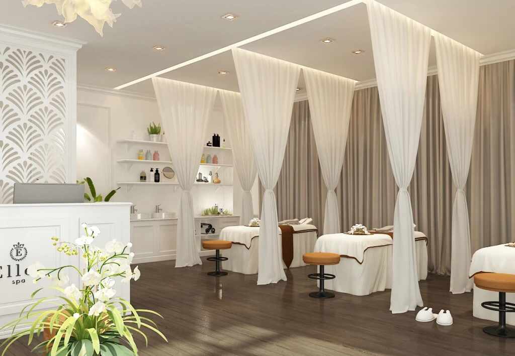 Trang trí phòng spa nhỏ đẹp tại Đà Nẵng – Giải pháp tối ưu không gian và thẩm mỹ 2026 2 trang trí phòng spa nhỏ đẹp