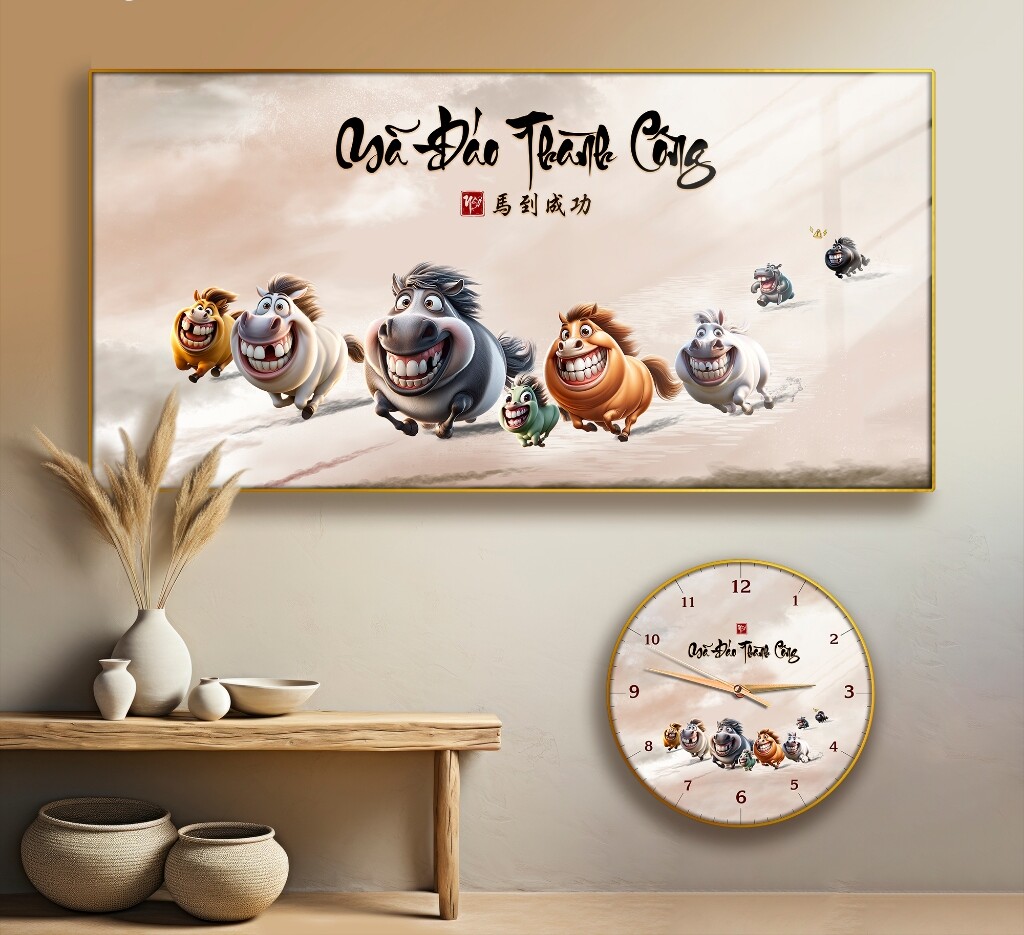 Tranh Tết ngựa tráng gương 2026 Đà Nẵng