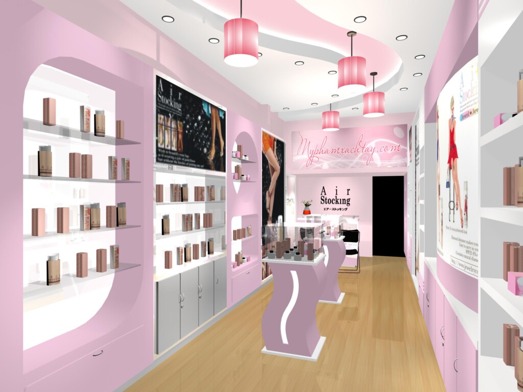 5 bí quyết thiết kế nội thất shop mỹ phẩm Đà Nẵng đẹp hút khách 4 Nội thất shop mỹ phẩm Đà Nẵng