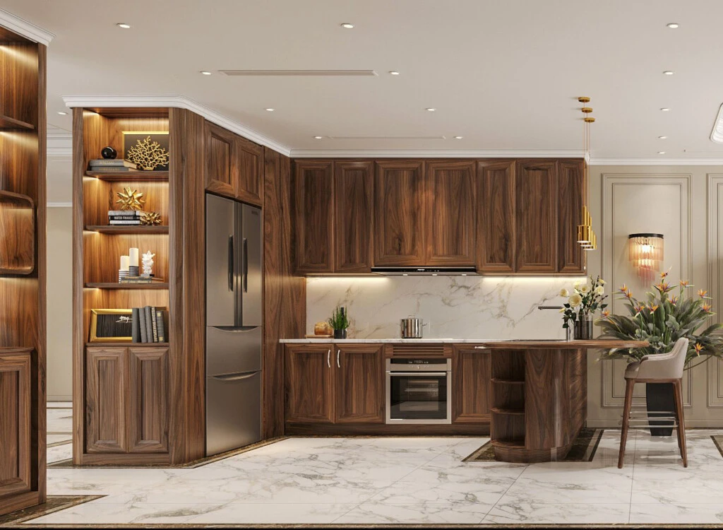 Thi công gỗ óc chó nội thất HCM | Oha Decor – 7+ năm kinh nghiệm 4 Thi công gỗ óc chó nội thất