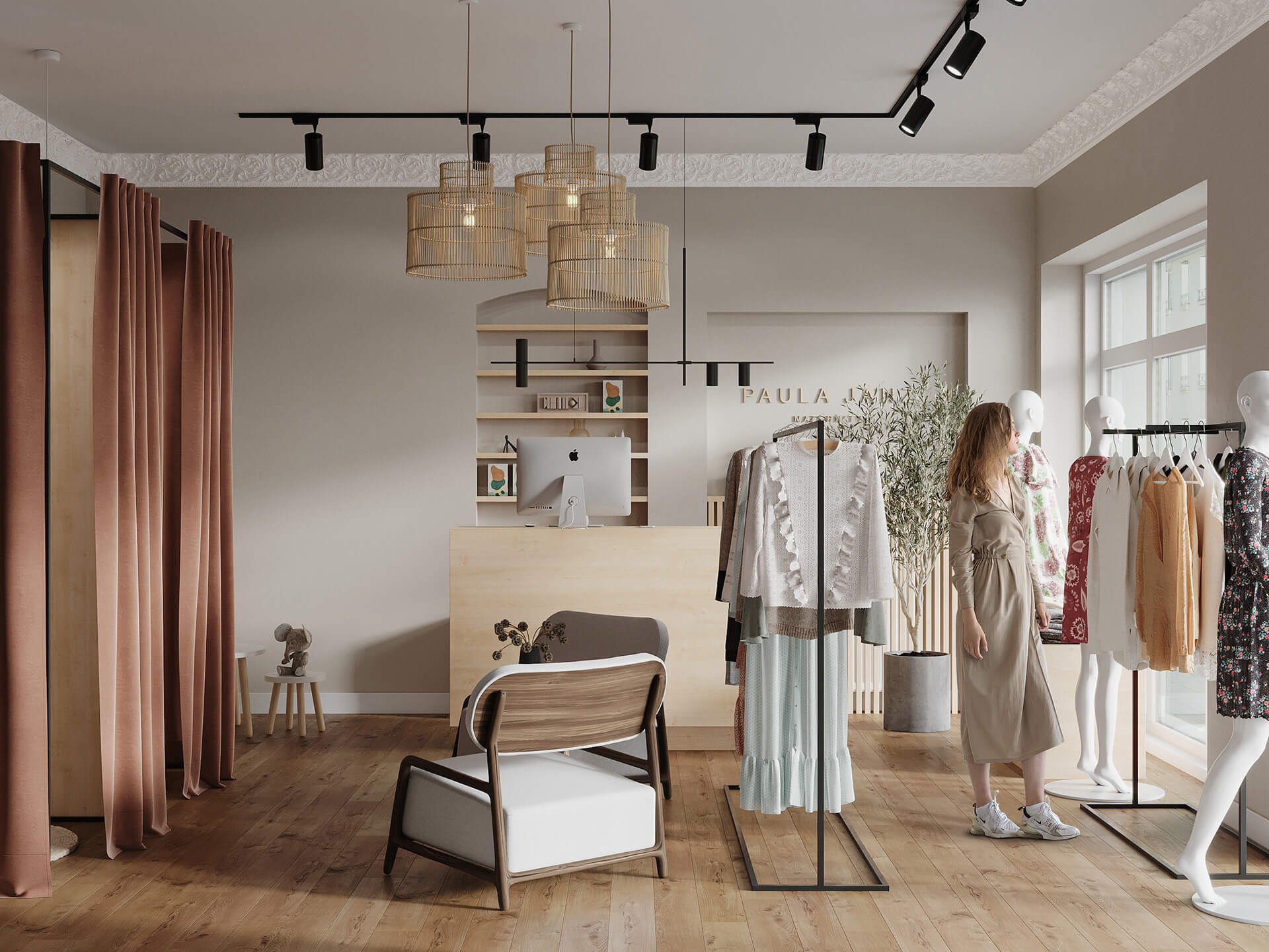 Thi công nội thất shop thời trang Quảng Bình