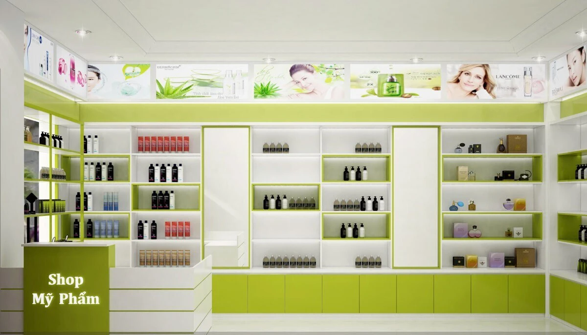Cách tối ưu chi phí khi thi công shop mỹ phẩm giá rẻ