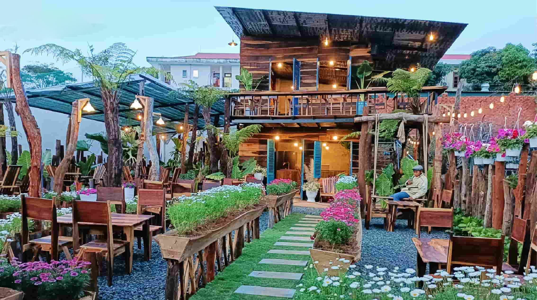 Mẫu Thiết Kế Và Thi Công Quán Cafe Sân Vườn Hồ Chí Minh Hot 2026 5 Thiết kế và thi công quán cafe sân vườn HCM