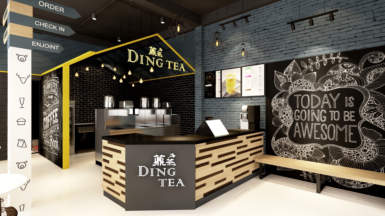 Thiết kế và thi công quán trà sữa Đà Nẵng