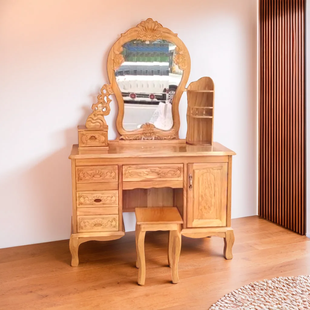 Bàn Trang Điểm Gỗ Tự Nhiên tại Quảng Bình – Vẻ Đẹp Tinh Tế và Sự Tiện Nghi Hoàn Hảo 6 bàn trang điểm gỗ tự nhiên tại Quảng Bình