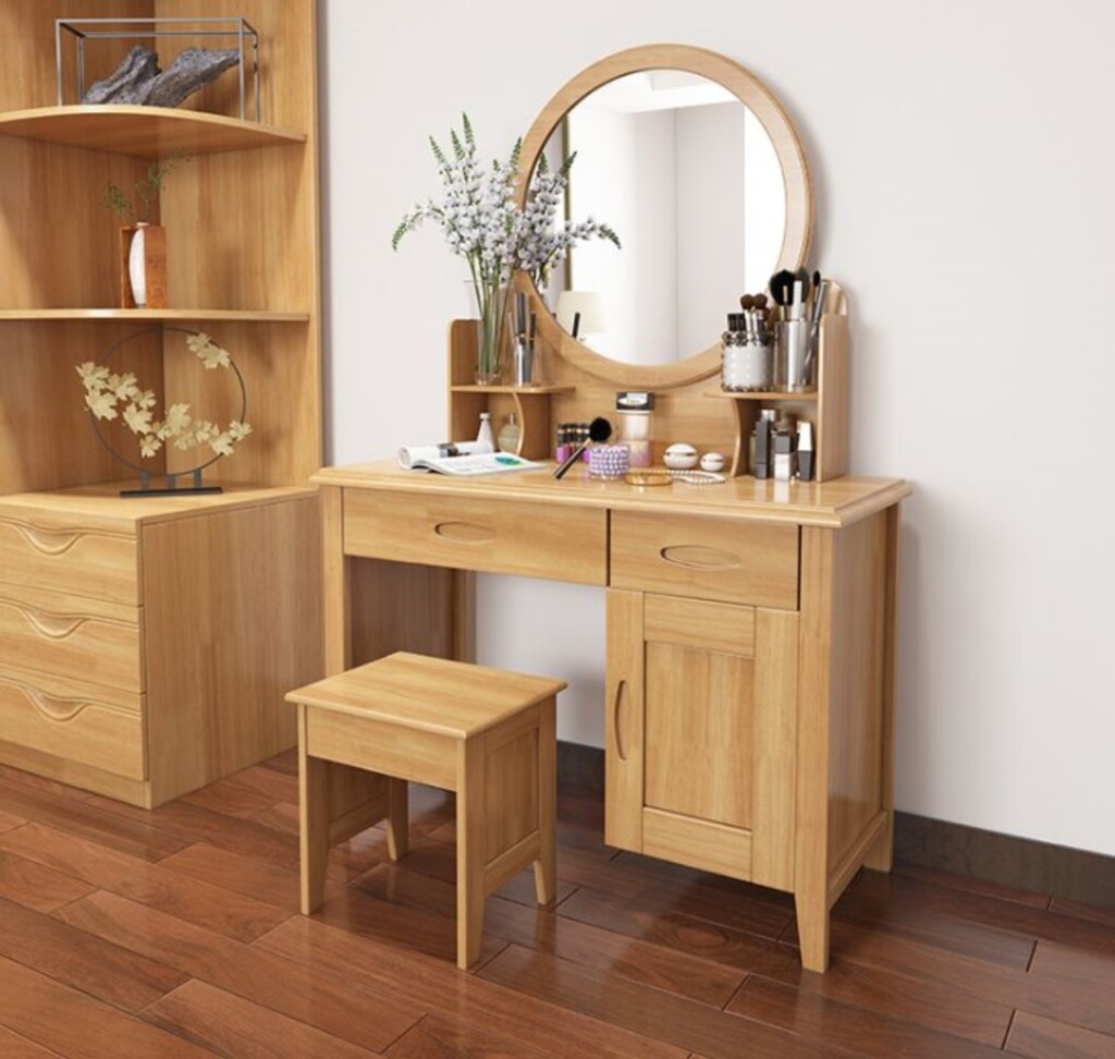 Bàn Trang Điểm Gỗ Tự Nhiên tại Quảng Bình – Vẻ Đẹp Tinh Tế và Sự Tiện Nghi Hoàn Hảo 3 bàn trang điểm gỗ tự nhiên tại Quảng Bình