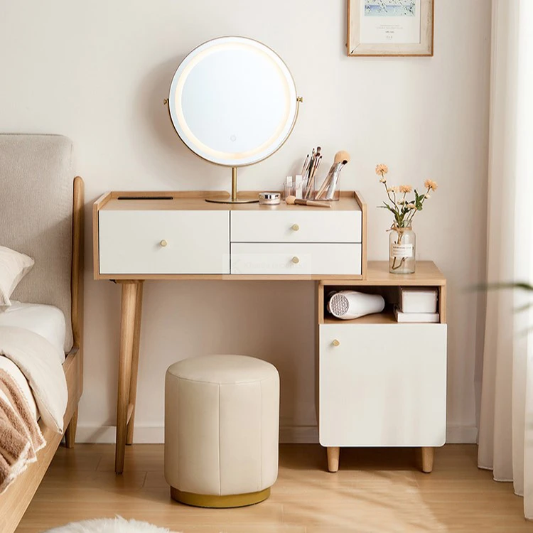 Bàn Trang Điểm Gỗ Tự Nhiên Thiết Kế Đa Lưu Trữ tại Huế – Điểm Nhấn Tinh Tế Cho Không Gian Sống Sang Trọng 4 bàn trang điểm gỗ tự nhiên thiết kế đa lưu trữ
