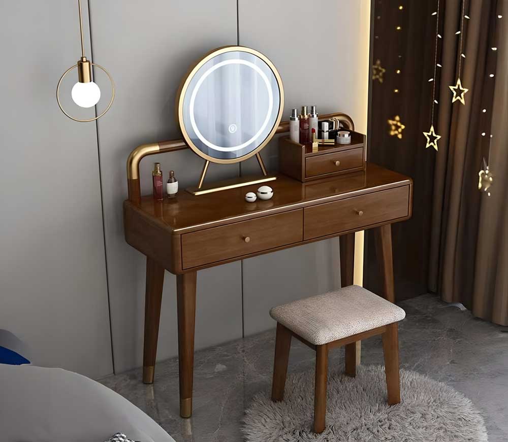 Bàn Trang Điểm Gỗ Tự Nhiên Thiết Kế Hiện Đại Tại Đà Nẵng – Xu Hướng Nội Thất Được Ưa Chuộng 3 bàn trang điểm gỗ tự nhiên thiết kế hiện đại nổi bật tại Đà Nẵng