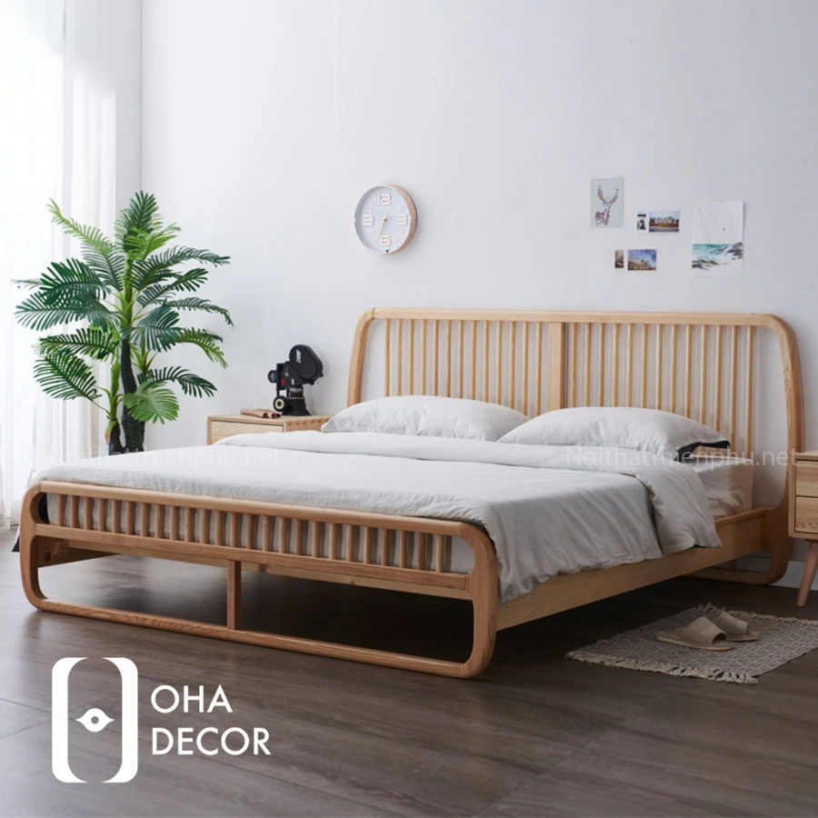 Giường gỗ tối giản
