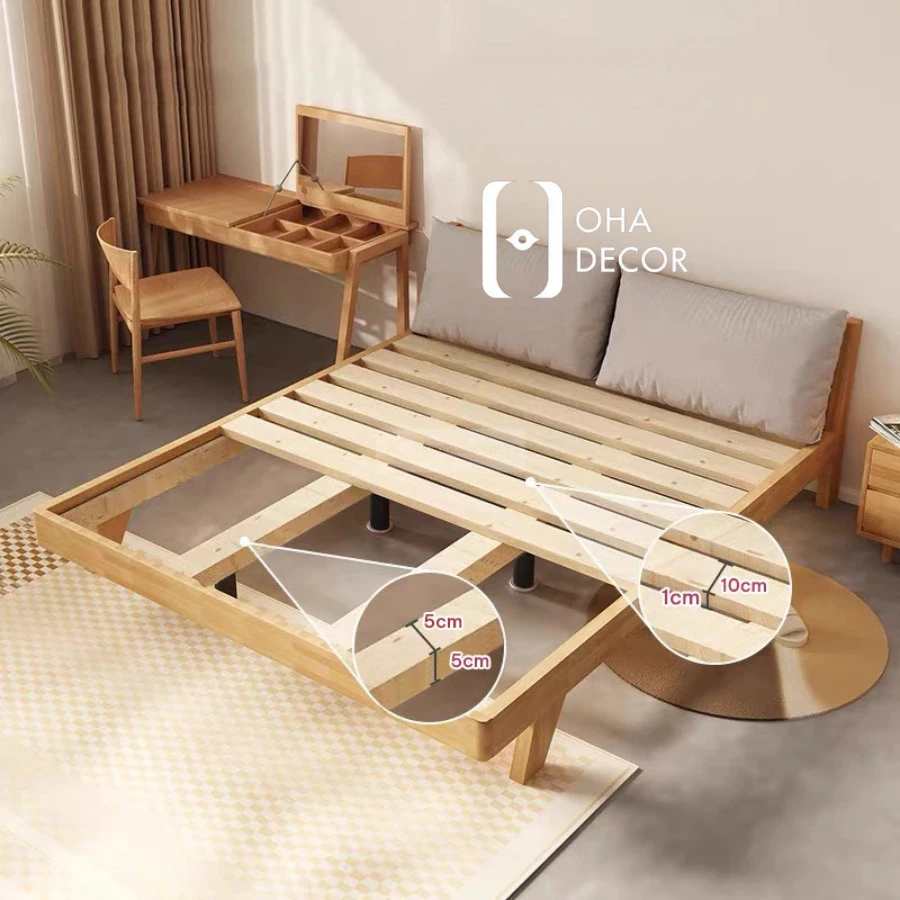 Top 10 Mẫu Giường Gỗ Hiện Đại Tối Giản Được Yêu Thích Nhất 2026 Tại Hà Nội 3 Giường gỗ hiện đại