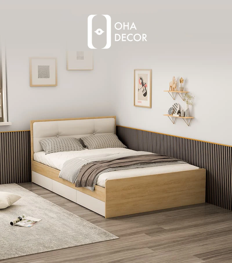 Giường gỗ tối giản