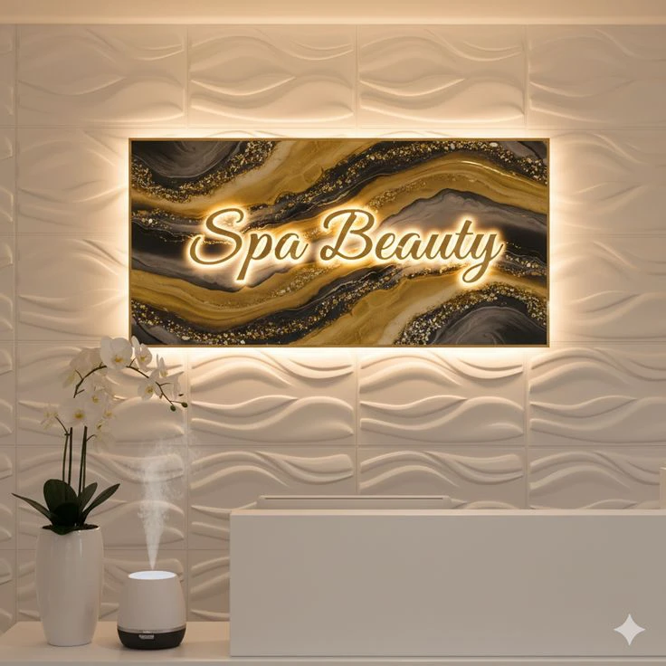 In UV Backdrop Fomex Spa Nha Trang – Đẹp Sắc Nét, Thi Công Nhanh 5 In UV backdrop fomex spa Nha Trang