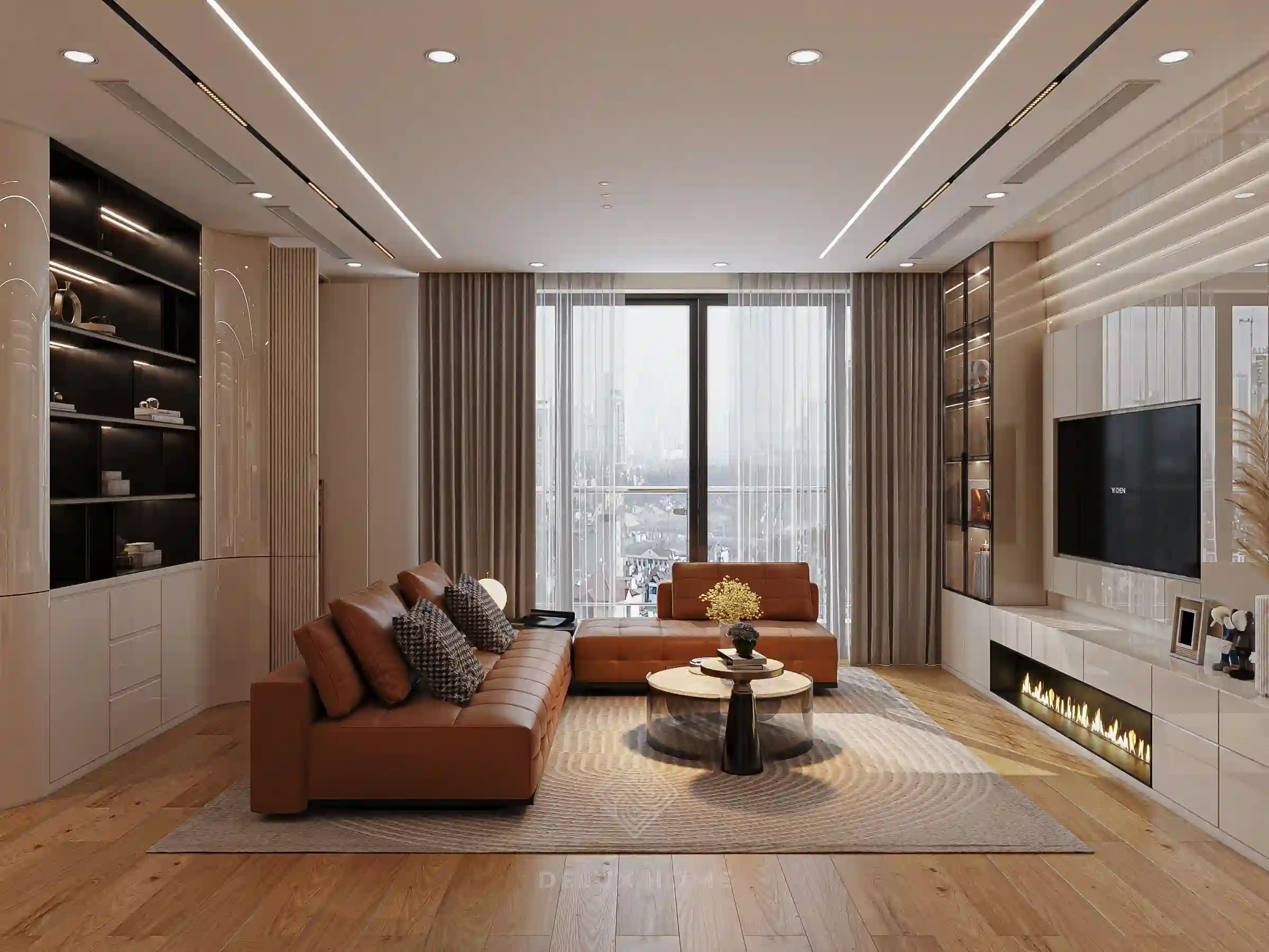 Thi công nội thất trọn gói chung cư 2 phòng ngủ Đà Nẵng