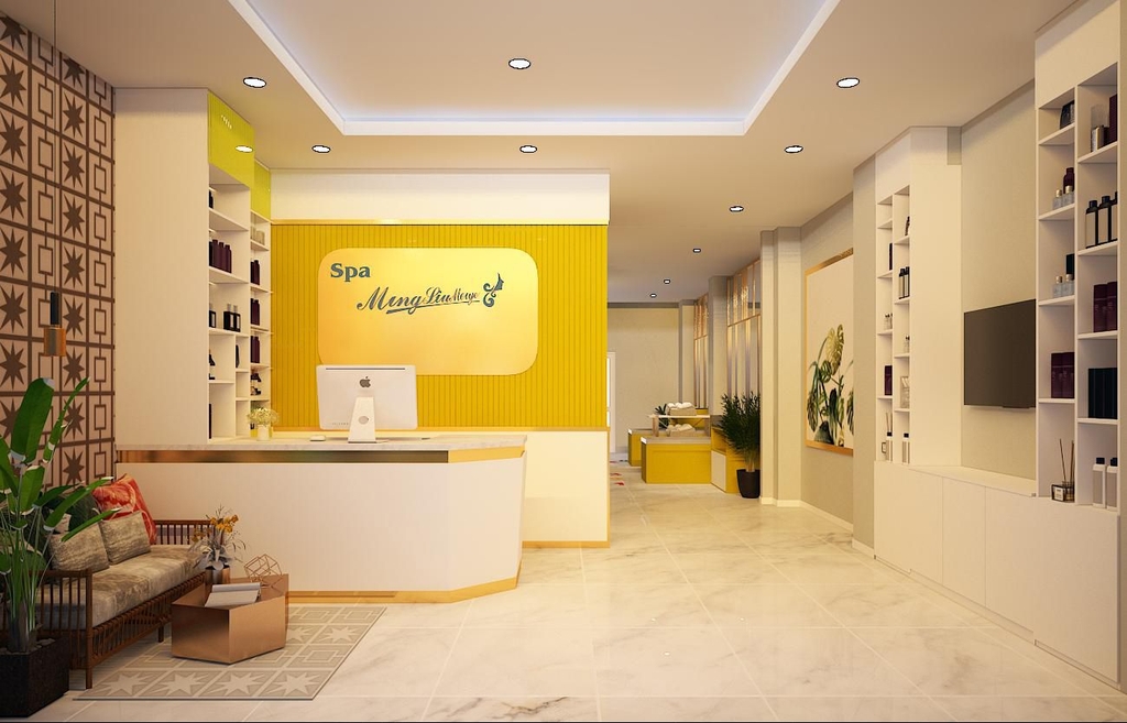 Thi công thiết kế spa đông y Hà Nội | Nâng Cao Trải Nghiệm Khách Hàng 3 khu lễ tân thi công thiết kế spa đông y Hà Nội phong cách cổ truyền
