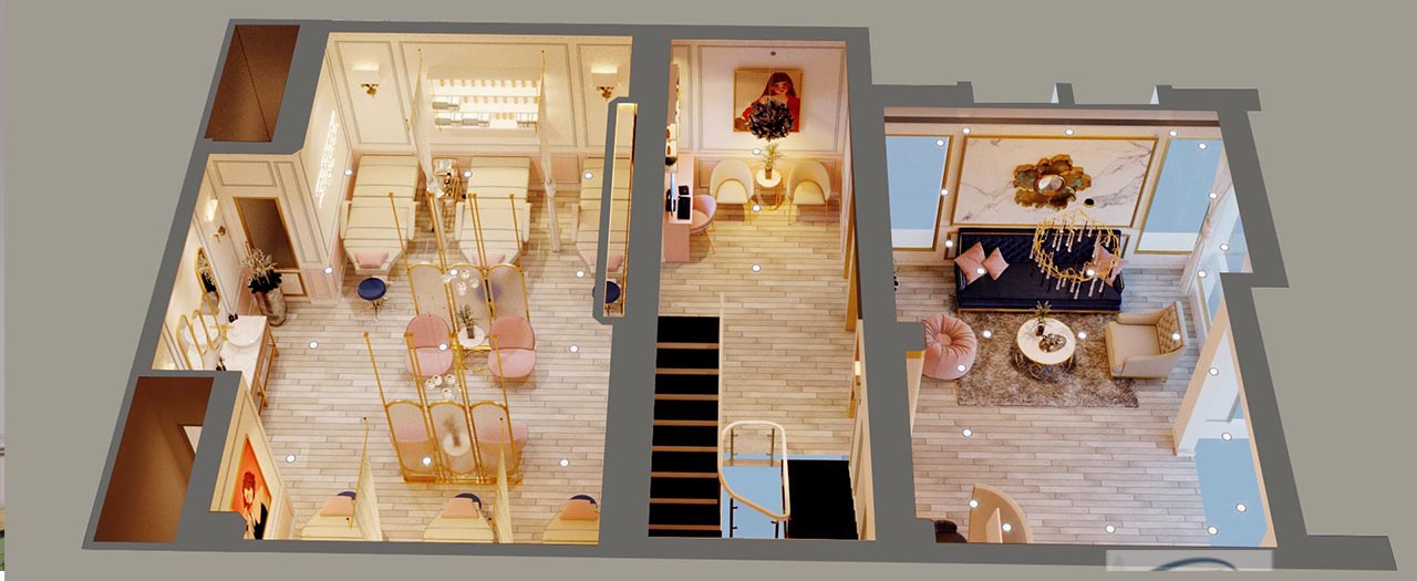 Thi công thiết kế spa đông y Hà Nội | Nâng Cao Trải Nghiệm Khách Hàng 5 phối cảnh 3D thi công thiết kế spa đông y Hà Nội