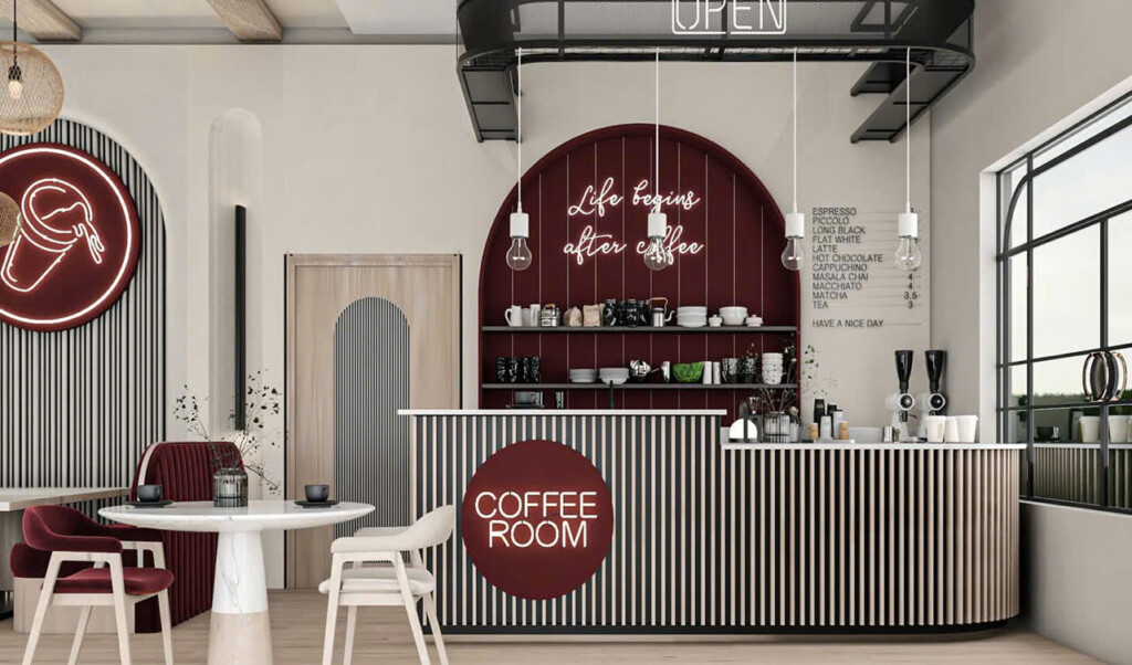 Thiết kế thi công quán Coffee hiện đại Huế với tư duy không gian hiện đại 4.0 3 Thiết kế thi công quán Coffee hiện đại Huế